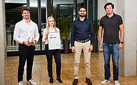 Das Team von CATAVIS mit den Sponsoren des Innovationswettbewerb