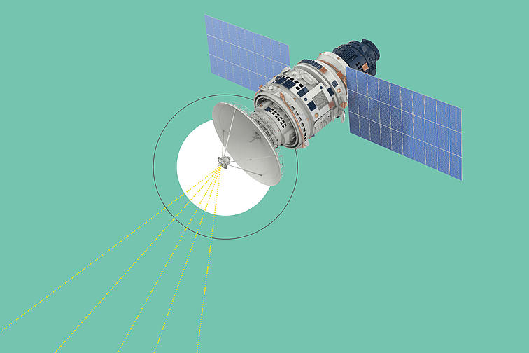 Grafik eines Satelliten